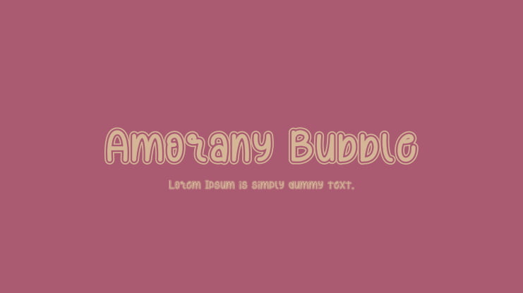 Amorany Bubble Font
