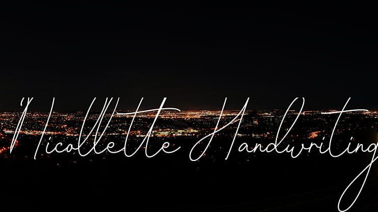 Nicollette Handwriting Font