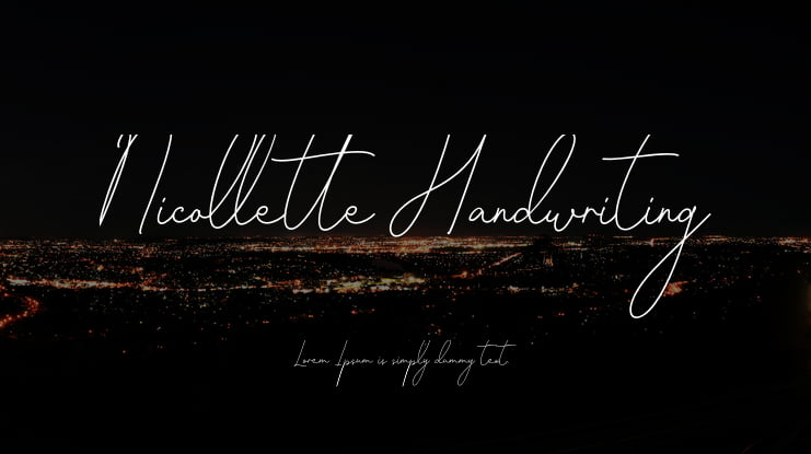 Nicollette Handwriting Font