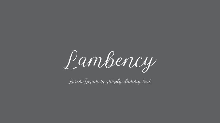 Lambency Font