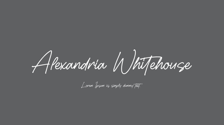 Alexandria Whitehouse Font