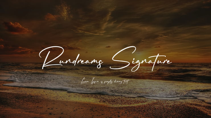 Rundreams Signature Font