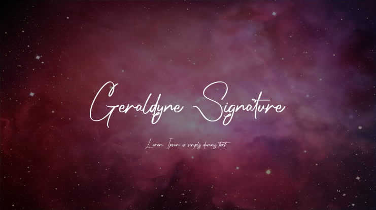 Geraldyne Signature Font