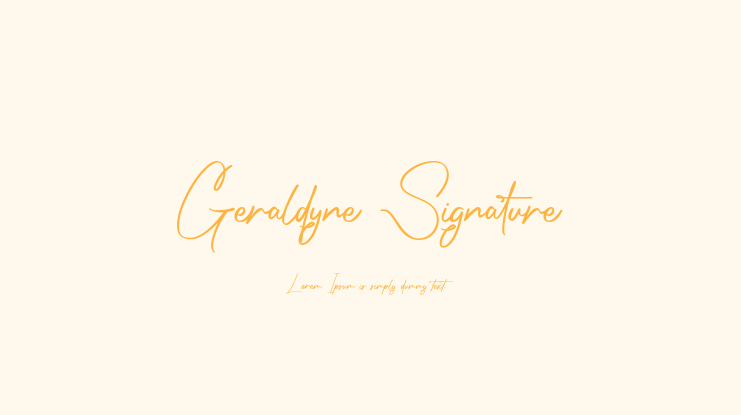 Geraldyne Signature Font