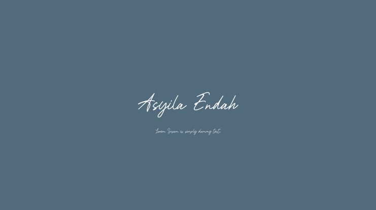 Asyila Endah Font