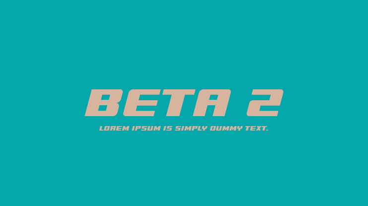 Beta 2 Font