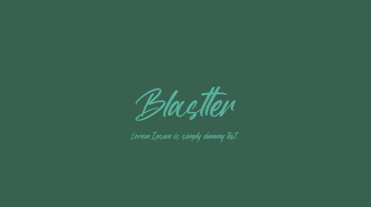 Blastter Font