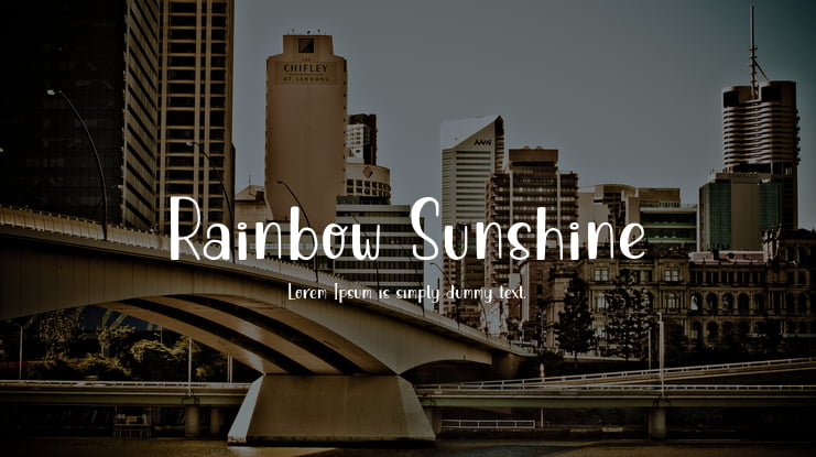 Rainbow Sunshine Font