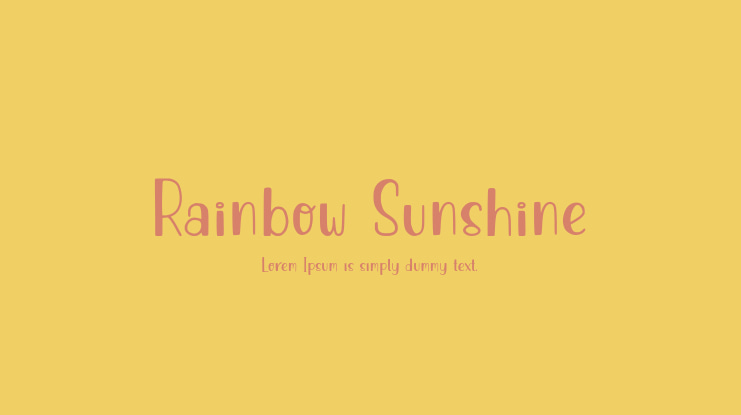 Rainbow Sunshine Font