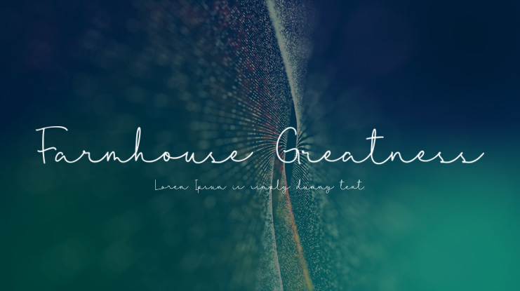 Farmhouse Greatness Font