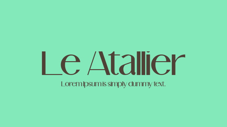Le Atallier Font