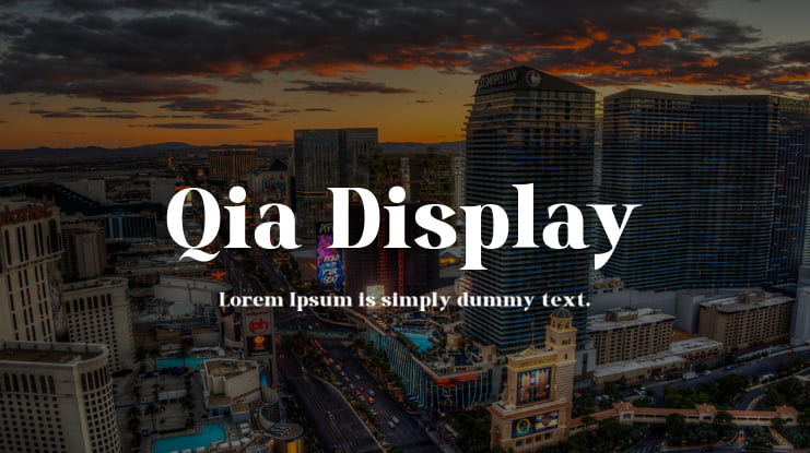 Qia Display Font Family