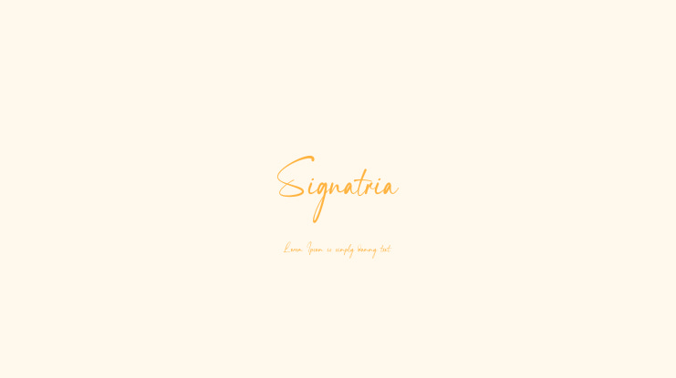 Signatria Font