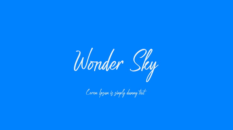 Wonder Sky Font