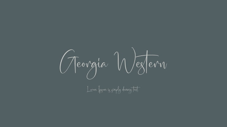 Georgia Western Font