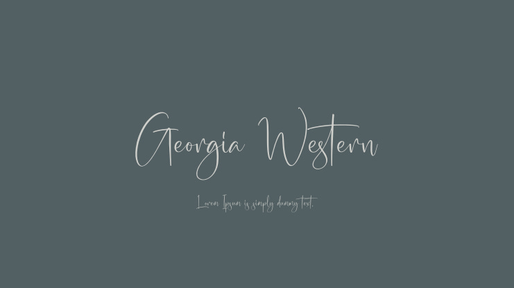 Georgia Western Font