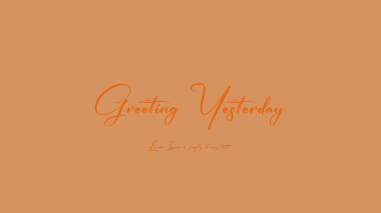 Greeting Yesterday Font