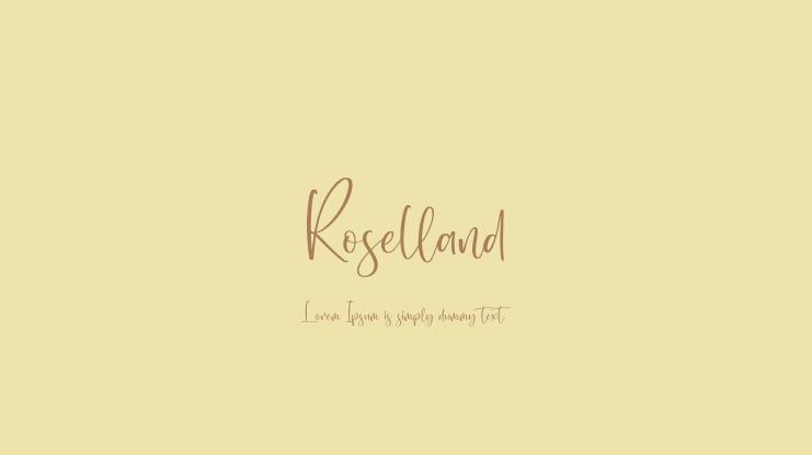 Roselland Font