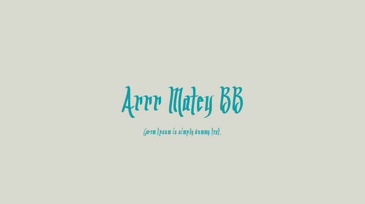 Arrr Matey BB Font