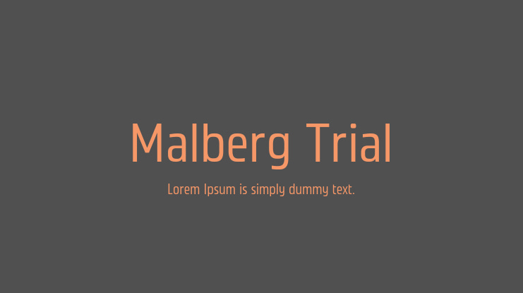 Malberg Trial Font Family