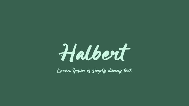 Halbert Font