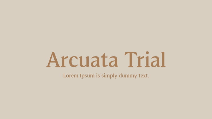 Arcuata Trial Font Family