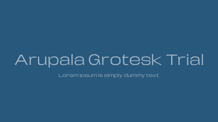 Arupala Grotesk Trial Font Family