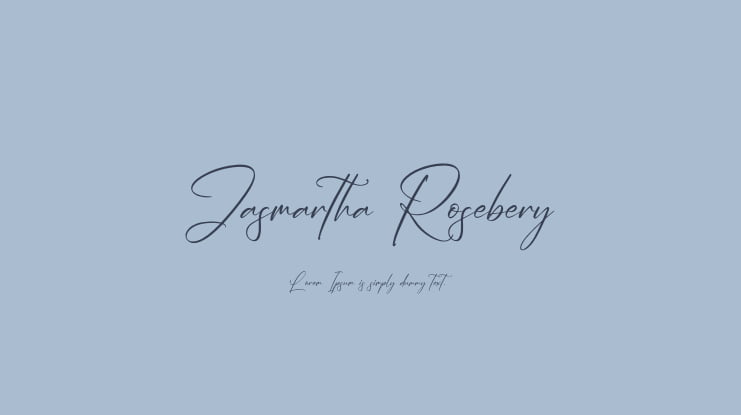 Jasmartha Rosebery Font