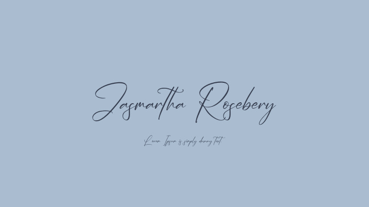Jasmartha Rosebery Font