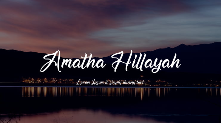 Amatha Hillayah Font