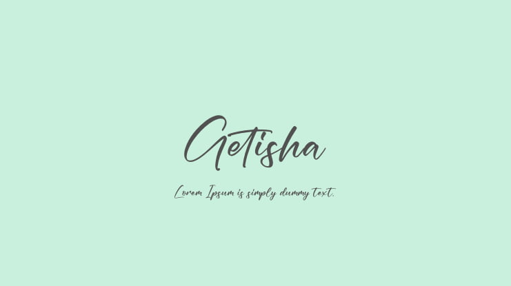 Getisha Font