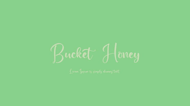 Bucket  Honey Font
