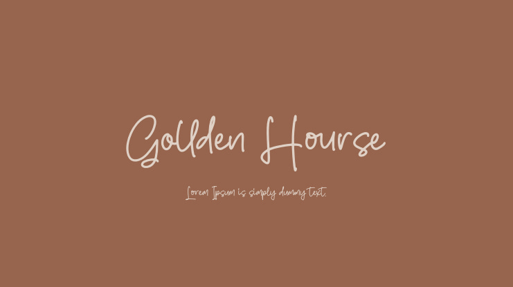 Gollden Hourse Font