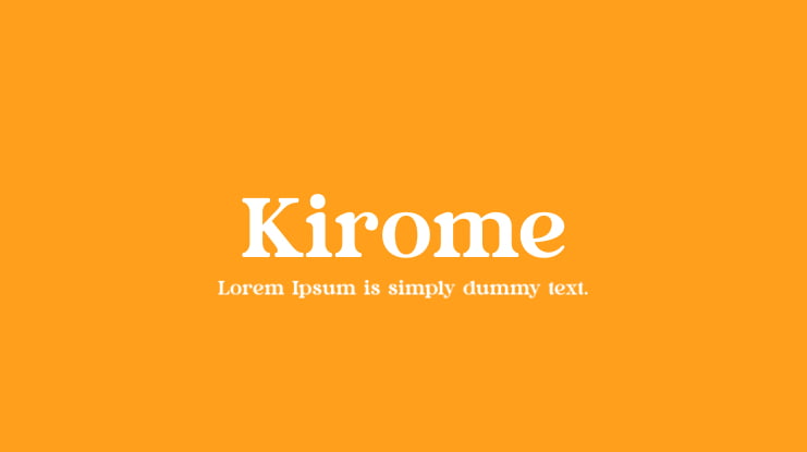 Kirome Font