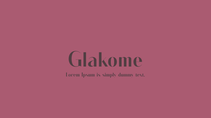 Glakome Font
