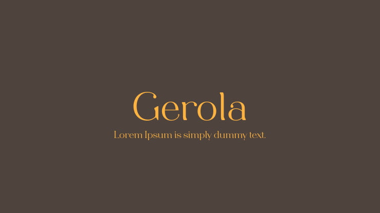 Gerola Font