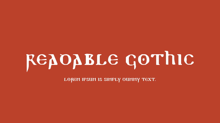 Readable Gothic Font