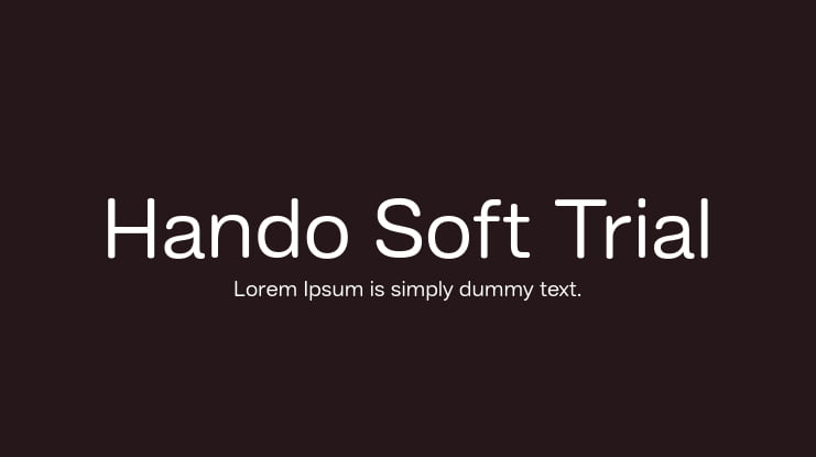 Hando Soft Trial Font Family