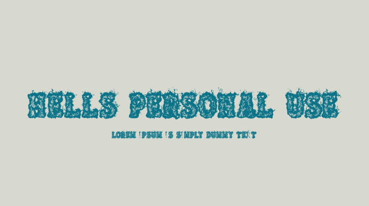 HELLS PERSONAL USE Font