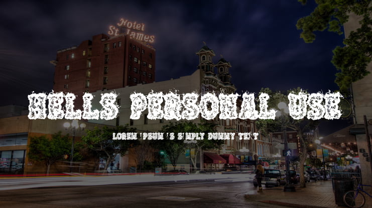 HELLS PERSONAL USE Font