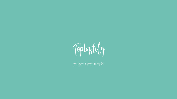 Toploftily Font