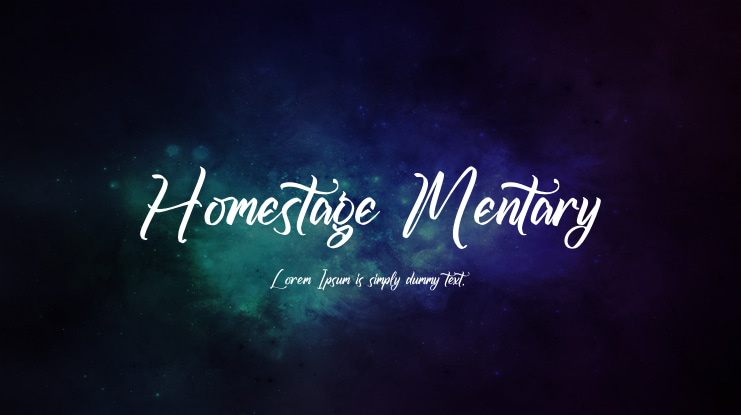 Homestage Mentary Font