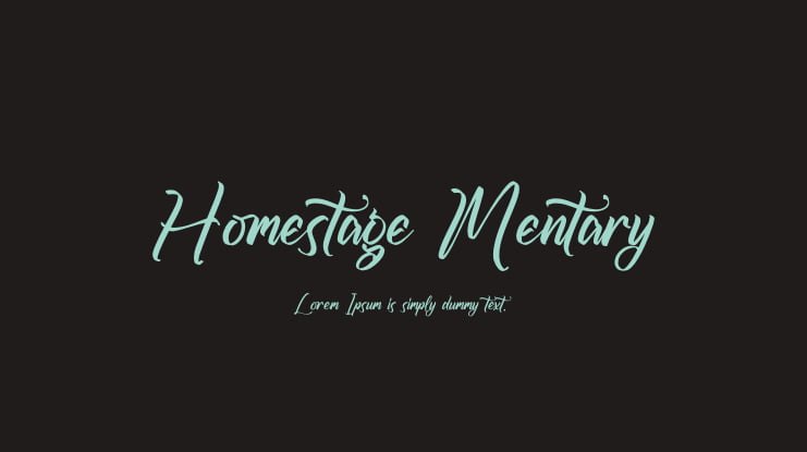 Homestage Mentary Font