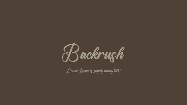Backrush Font