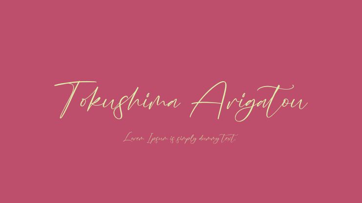 Tokushima Arigatou Font