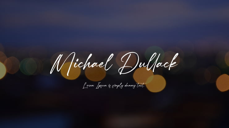 Michael Dullack Font