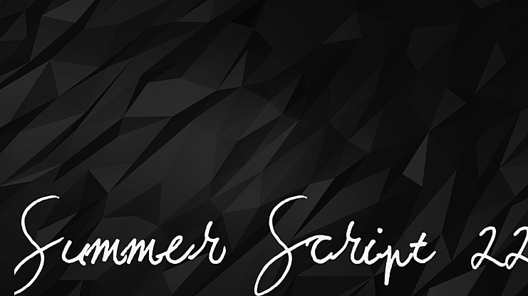 Summer Script 22 Font