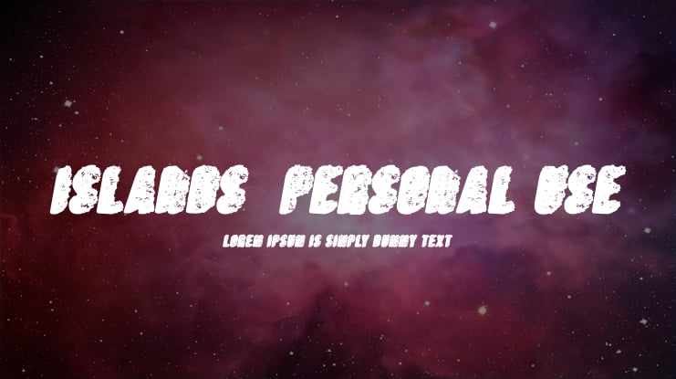 ISLANDS  PERSONAL USE Font
