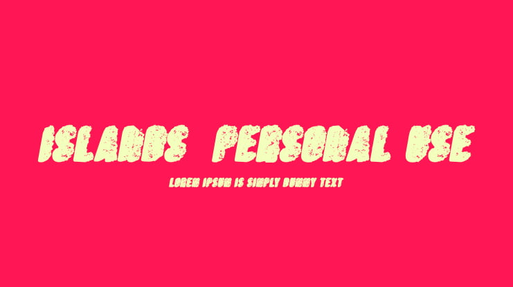 ISLANDS  PERSONAL USE Font