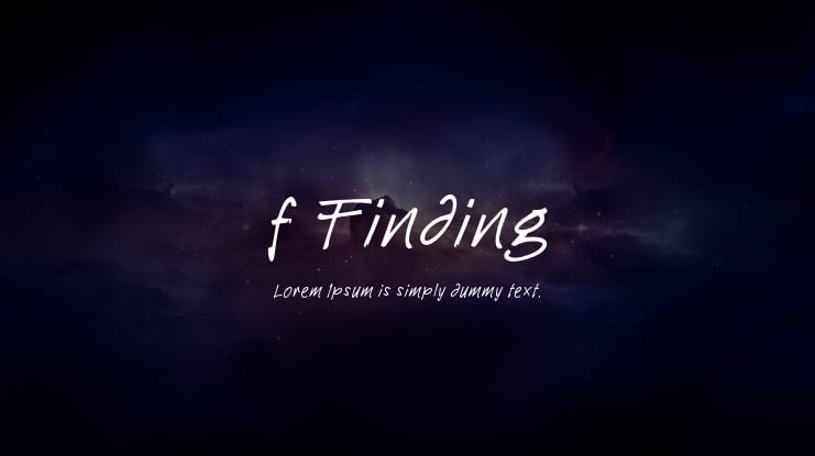 f Finding Font